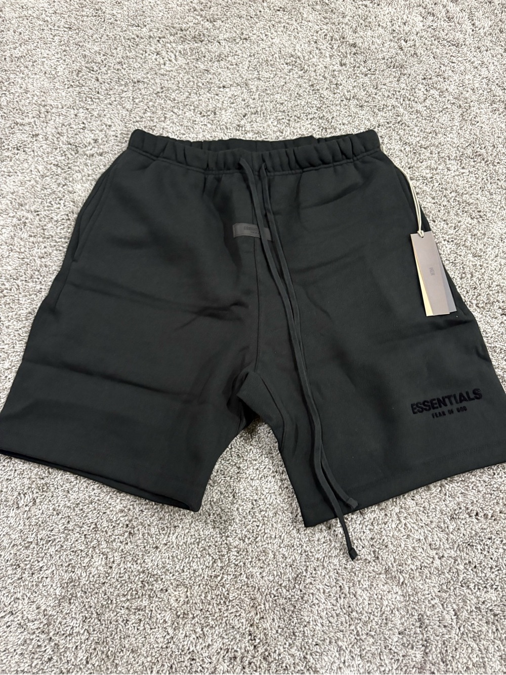 Essentials Men's Black Drawstring Sweat Shorts